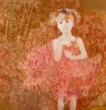 Jolanta Zdrzalik, DZIEWCZYNKA W RÓŻOWEJ SUKIENCE, 2006, olej, płyta