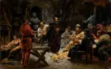 Antoni Jezierski, GLIŃSKI PRZED SĄDEM BOJARÓW, przed 1888, olej, płótno