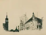 Leon Wyczółkowski, WIDOK GDAŃSKA, litografia, papier
