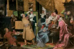 PAN TADEUSZ by Jan Czesław Moniuszko, 1900, olej, płótno dublowane, sold Oct 2022