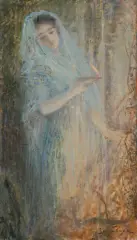Jan Styka, DZIEWCZYNA Z KAGANKIEM, olej, płótno