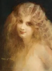 ZŁOTOWŁOSA by Tadeusz Styka, olej, tektura, offered Oct 2022