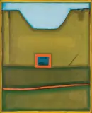 ZNAK W GÓRACH by Jerzy Nowosielski, 1965, olej, płótno, offered Oct 2022