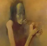DH by Zdzisław Beksiński, około 1985, olej, płyta pilśniowa, sold Oct 2022