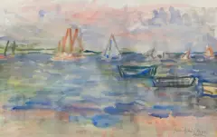 Jan Cybis, Puck, 1964, akwarela, ołówek, papier