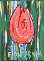 Edward Dwurnik, Tulipan, 2017, akryl, płótno