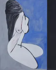 Na brzegu by Grzegorz Leon Piotrowski, 2015, olej, płótno, sold Oct 2022