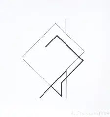 KOMPOZYCJA by Henryk Stażewski, 1984, serigrafia, papier, offered Oct 2022