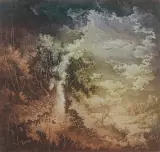 PEJZAŻ XXV by Krzysztof Wieczorek, 1998, akwaforta barwna tonowana, papier, sold Oct 2022