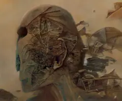 Zdzisław Beksiński, BS, 1989, olej, płyta pilśniowa