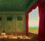 Marcin Kołpanowicz, TEATR ŚWIATA II, 1993, olej, płyta