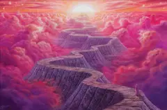 Konstantyn Płotnikow, THE WAY TO THE LIGHT, 2022, akryl, płótno