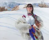 Iryna Kalyuzhna, CÓRKA GÓR, 2018, olej, płótno
