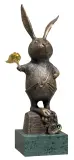 LUCKY CATCHER by Volodymyr Mykytenko, 2012, brąz, marmur, sold Sep 2022