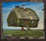 Jacek Yerka, PEŁNA MISKA, 1994, akryl, płótno