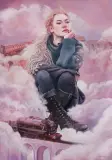 Urszula Świerczyńska, SHOULD I STAY OR SHOULD I GO, 2022, olej, płótno