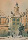 WARSZAWA, UL. KANONIA by Władysław Chmieliński, akwarela, gwasz, kredka, papier, offered Sep 2022