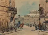 RYNEK STAREGO MISTA W WARSZAWIE by Władysław Chmieliński, akwarela, gwasz, kredka, papier, offered Sep 2022