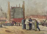 Stanisław Krzyształowski, Brygada Motyki, 1953, olej, płótno