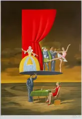 Predictable Assumption by Rafał Olbiński, inkografia, papier, sold Aug 2022