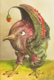 Stanisław Jerzy Suder, Z cyklu „Ptaki Cudaki”, olej, tektura
