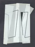 Maciej Szańkowski, BEZ TYTUŁU, 1994, kolaż, tusz, kalka techniczna, papier czarny