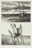 Jan Szmatloch, PEJZAŻE, 1981, akwaforta, papier, odbitka z 2 płyt