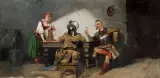 Jan Czesław Moniuszko, SCENA W KARCZMIE, 1894, olej, płótno