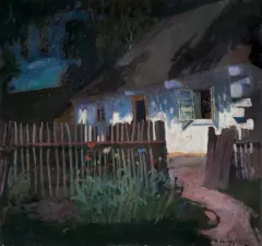 Henryk Szczyglinski, CHATA O ZMIERZCHU, ok. 1914, olej, płótno