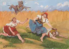 Włodzimierz Tetmajer, STRACHY, olej, tektura