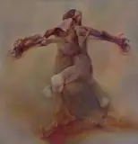 WO by Zdzisław Beksiński, 1987, olej, płyta pilśniowa, sold Jun 2022