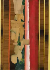 Marian Bogusz, EROTYK XX, 1967, collage, płyta drewniana