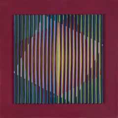 „03.07.14“ by Andrzej Nowacki, 2014, relief, akryl, listwy drewniane, płyta, sold Jun 2022