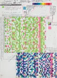 Jerzy Grabowski, PROGRESJA – RYS. 3, 1975, flamaster, gwasz, ołówek, tusz pióro, papier