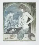 Marian Paweł Bocianowski, Syrenka, 1982, akwaforta barwna, papier