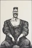 Jerzy Duda-Gracz, Chory fachowiec, 1974, litografia, papier