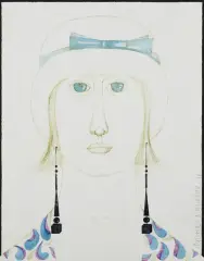 Sylwia by Barbara Gawdzik-Brzozowska, 1976, tusze barwne, pióro, akwarela, papier, offered Jun 2022
