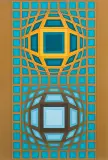 Victor Vasarely, Kompozycja przestrzenna, serigrafia barwna, papier