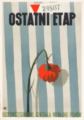 Tadeusz Trepkowski, „Ostatni etap” (plakat filmowy), 1948, litografia barwna, papier
