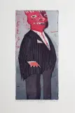 Jacek Sroka, CZERWONOSKÓRY DŻENTELMEN, 1984, akwaforta, akwatinta barwna, papier