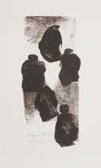 Postaci by Witold-K, 1966, litografia brązowa, papier kremowy, offered May 2022
