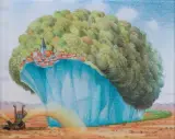 Jacek Yerka, OSTATNI LODOWIEC 2, 2016, kredki, papier