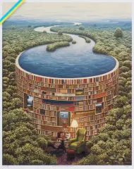 Jacek Yerka, BIBLIOTAMA, giclee