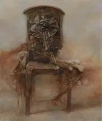Zdzisław Beksiński, BEZ TYTUŁU, 1988, olej, płyta pilśniowa
