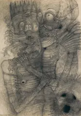 Zdzisław Beksiński, BEZ TYTUŁU, 1969, ołówek, papier