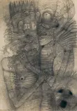 BEZ TYTUŁU by Zdzisław Beksiński, 1969, ołówek, papier, sold Apr 2022