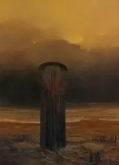 Zdzisław Beksiński, BEZ TYTUŁU, 1983, olej, płyta pilśniowa