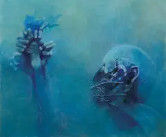 Zdzisław Beksiński, BZ, lata 1985-1990, olej, płyta pilśniowa