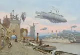 Vadim Voitekhovitch, THE OLD TOWER IN THE HARBOR, 2021, olej, płótno