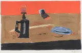 Henryk Hayden, MARTWA NATURA Z LAMPĄ, 1962, litografia barwna, papier